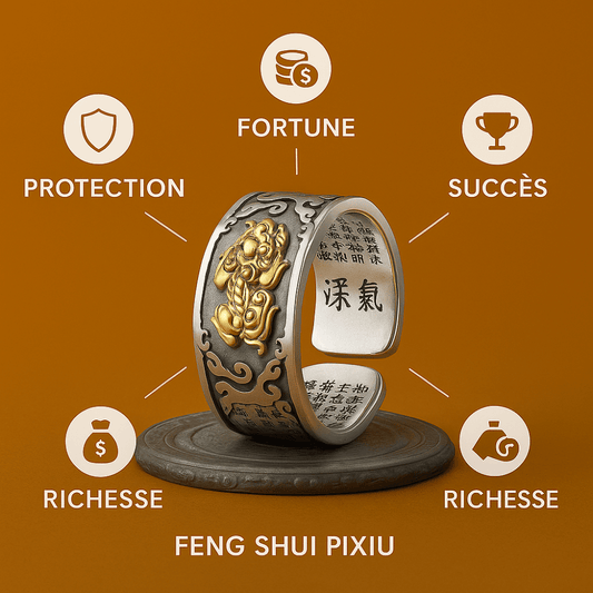 Bague feng Shui Pixiu Mantra