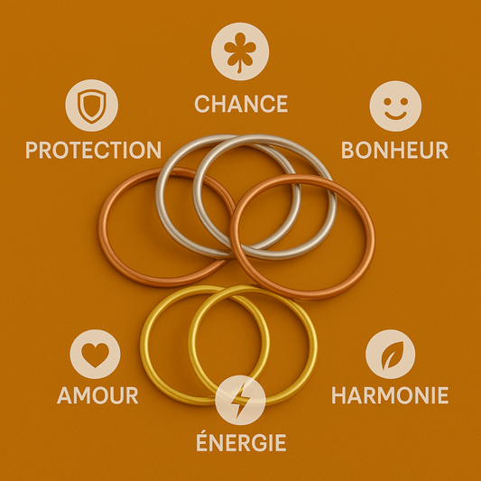Bracelet Jonc Bouddhiste (Lot 7pcs)