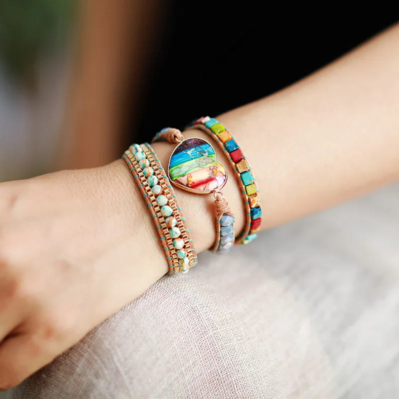 Bracelet Chakra Bohème Coeur