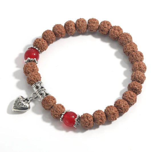Bracelet Tibétain Graine de Bodhi Cœur Pour Femme