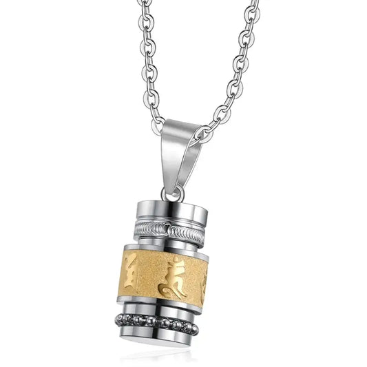 Collier Mantra Bouddhiste Om Mani Padme Hum - Or