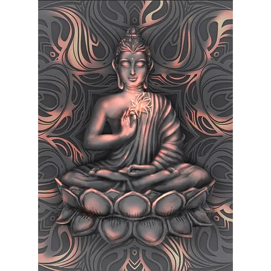 Tableau tête de bouddha Or - 20X30cm Unframed / JZ798-B