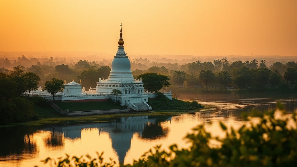 Bupaya : le stupa de la Pagode aux Gourdes sur les rives de l'Irrawaddy