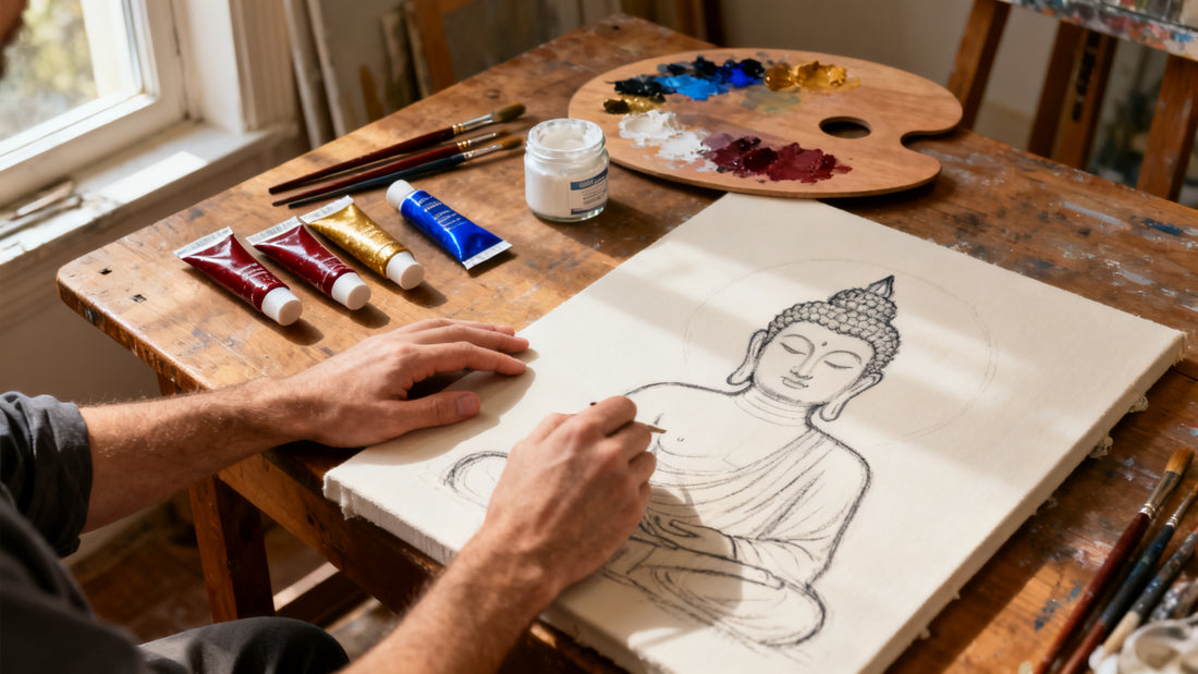 Comment peindre un bouddha : matériel, techniques et styles