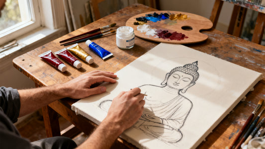 Comment peindre un bouddha : matériel, techniques et styles