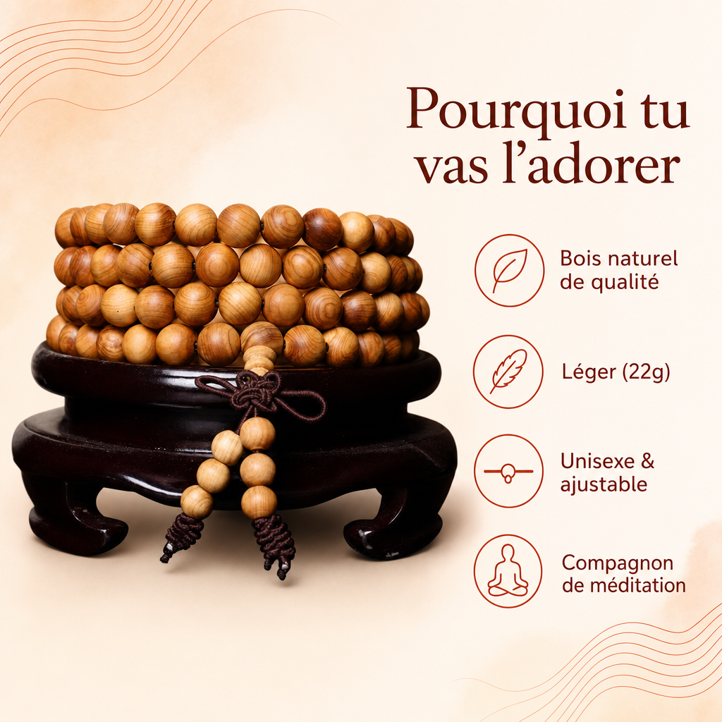 Mala Tibétain Traditionnel : benefices cles