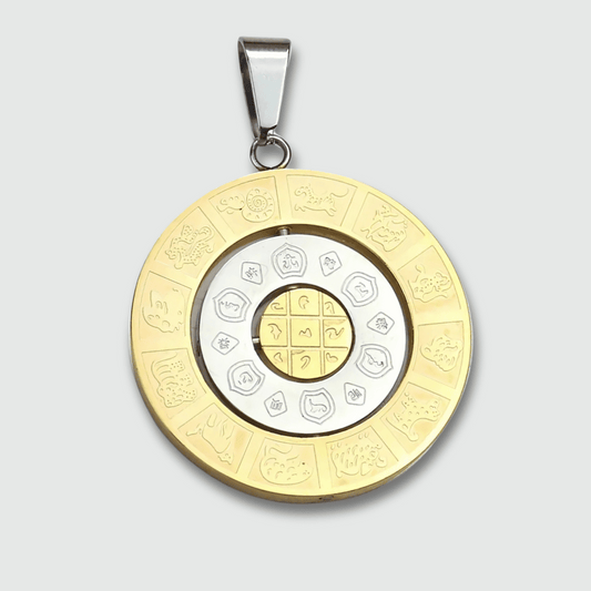 Amulette Bouddhiste Om Or Rond