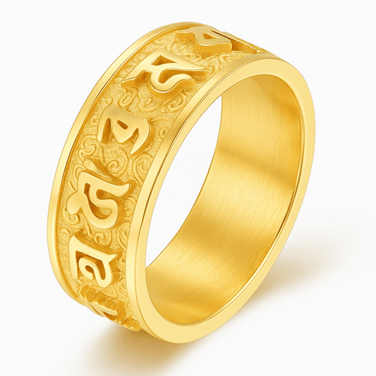 Bague Mantra Bouddhiste Or