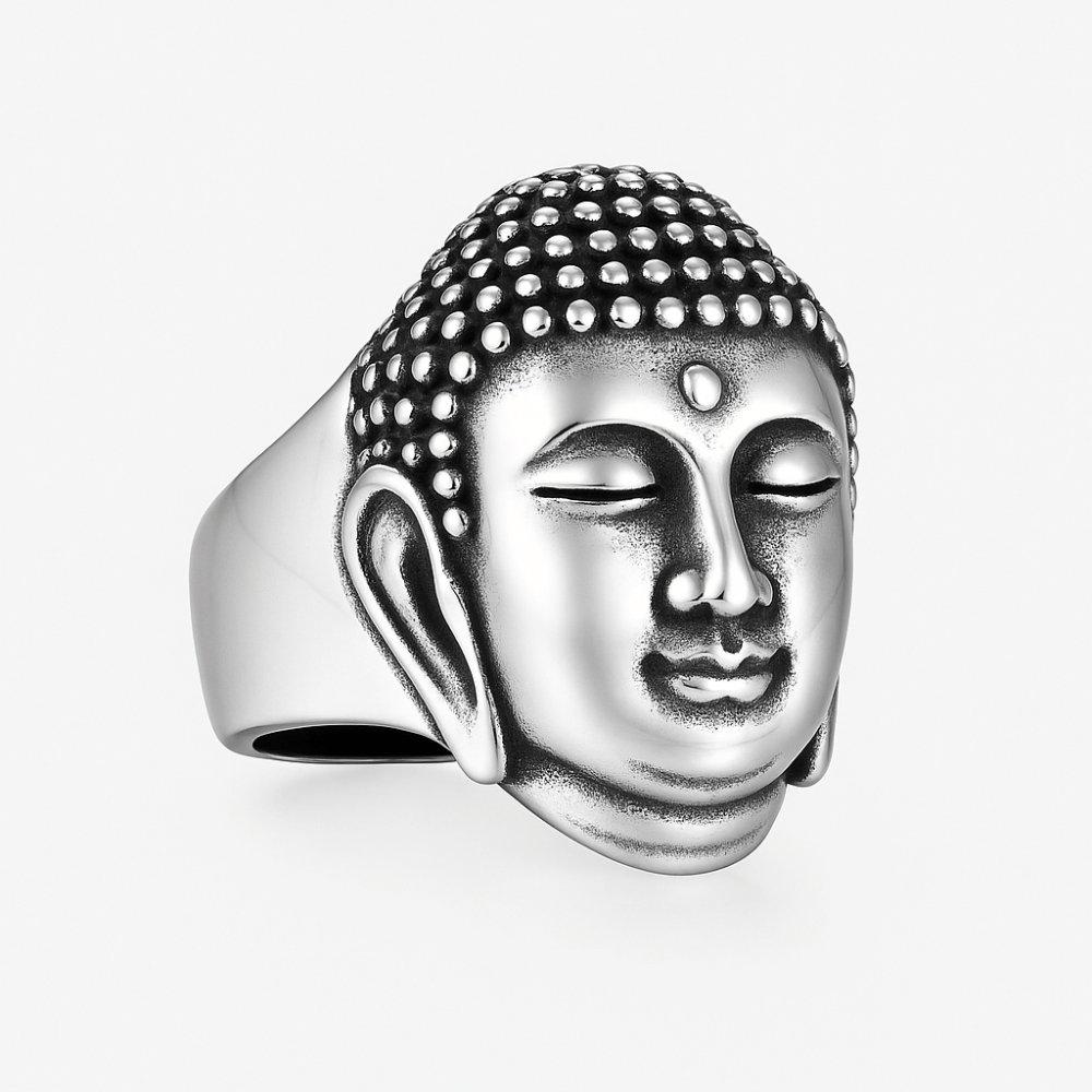 Bague tête de Bouddha