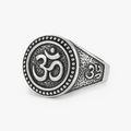 Bague en argent homme motif Om