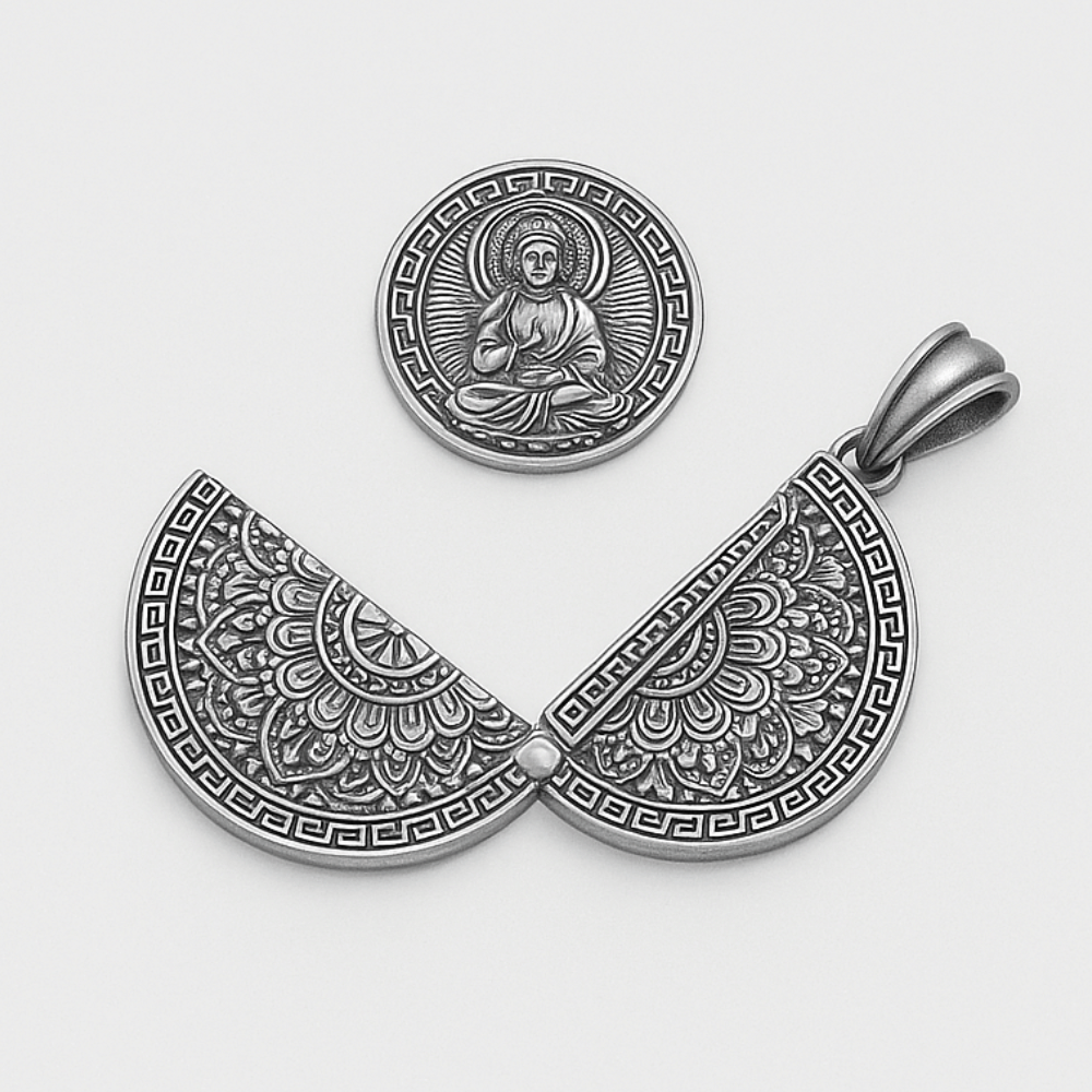 Pendentif Amulette Bouddha Mantra