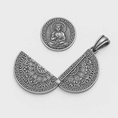 Pendentif Amulette Bouddha Mantra