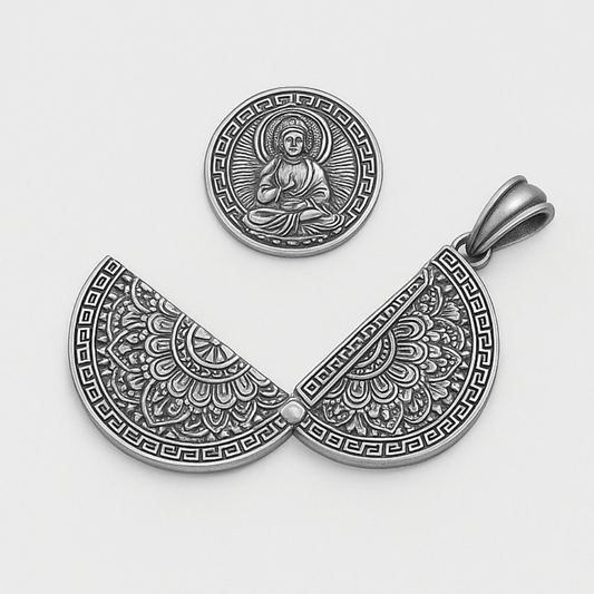 Pendentif Amulette Bouddha Mantra