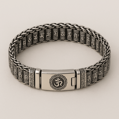Bracelet Argent Mantra Bouddhiste