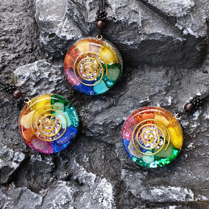 Pendentif Orgonite 7 Chakra Reiki