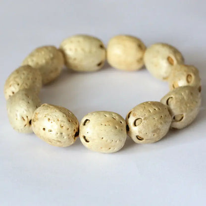 Perles graine de bodhi naturelles du bracelet tibétain bouddhiste, détail texture