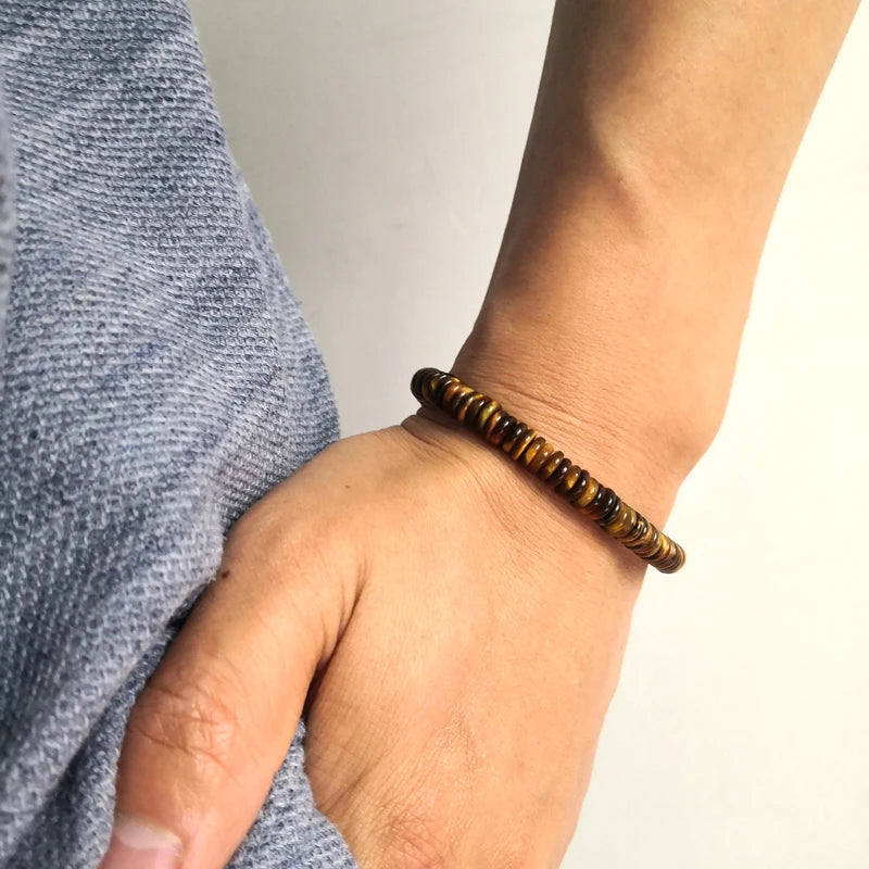 Bracelet Tibétain Mantra Et Oeil de Tigre