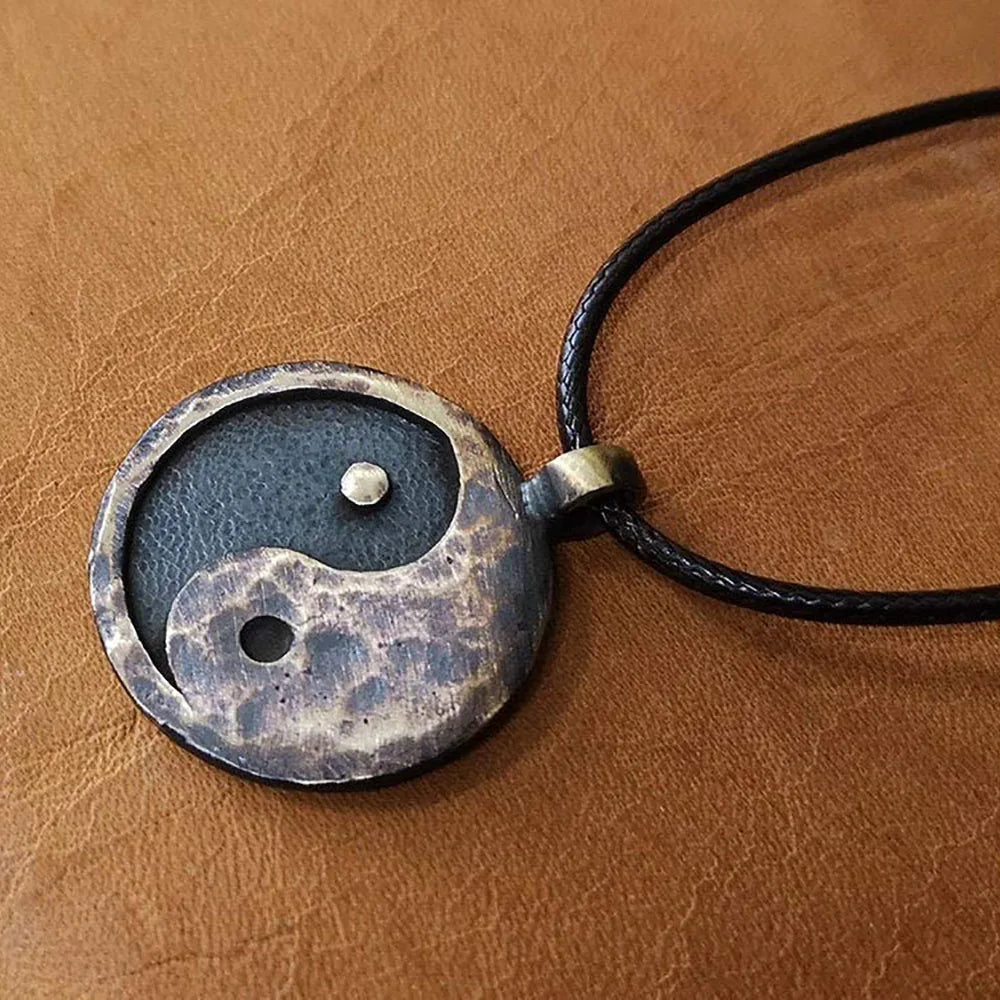 Pendentif Bouddhiste Yin Yang Fait Main