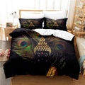 Housse de couette Bouddha plume de paon