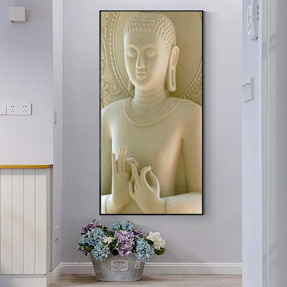 Tableau Bouddha Blanc