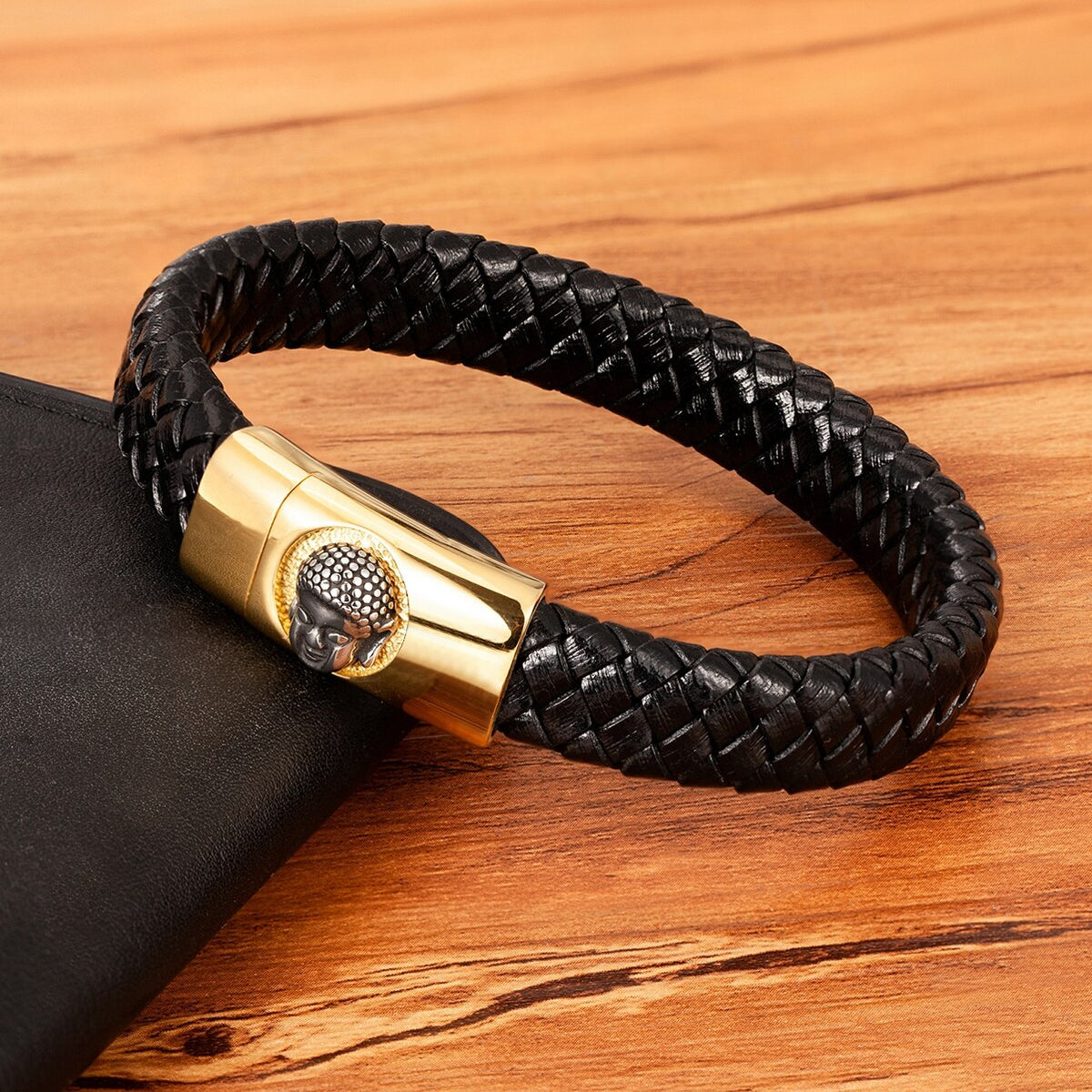 Bracelet Cuir Tête de bouddha Thaïlandais