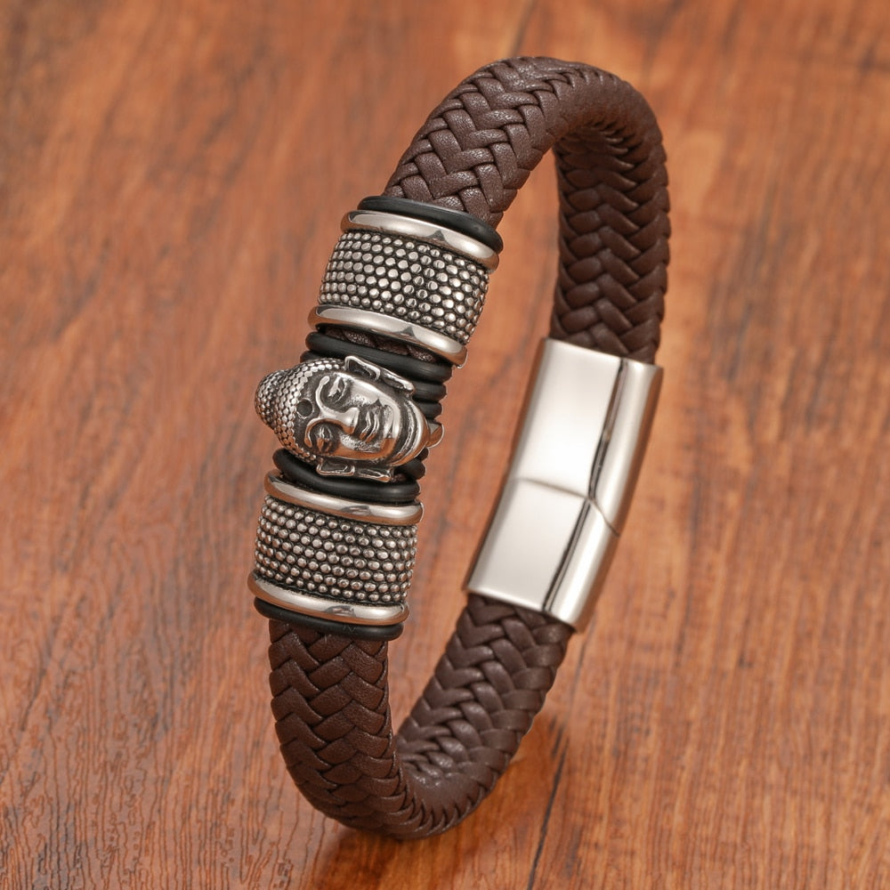 Bracelet Bouddha Cuir