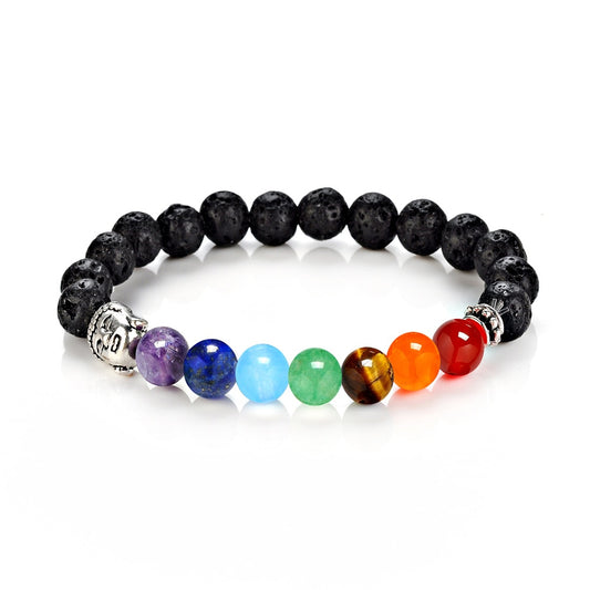 Bracelet bouddha pierres naturelles multicolores