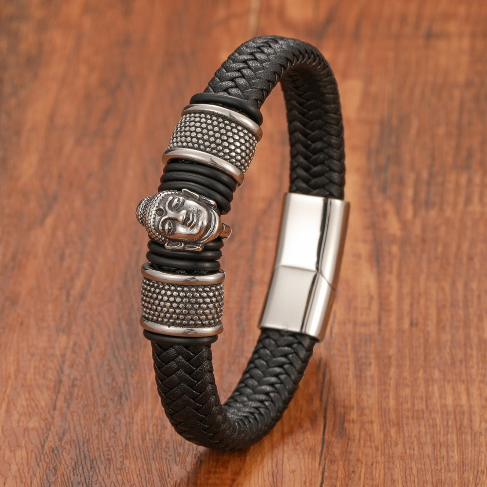 Bracelet Bouddha Cuir