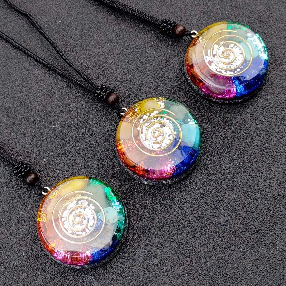 Pendentif Orgonite 7 Chakra Reiki
