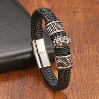 Bracelet Bouddha Cuir