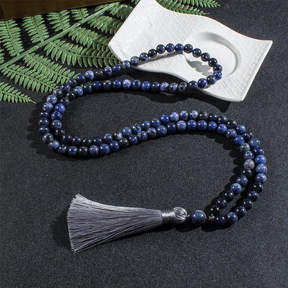 Mala Tibétain Perle Bleu