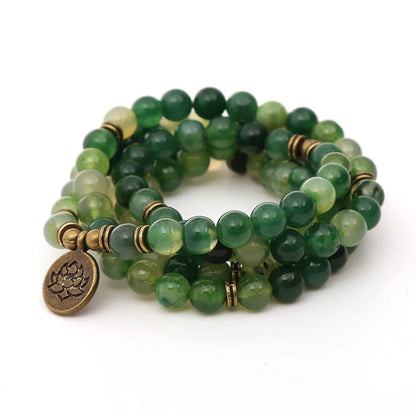 Mala Tibétain Perles Vertes