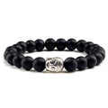 Bracelet Tête de Bouddha en Pierre de Lave Volcanique