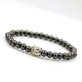 Bracelet Bouddha Argent Et Perles Hématite