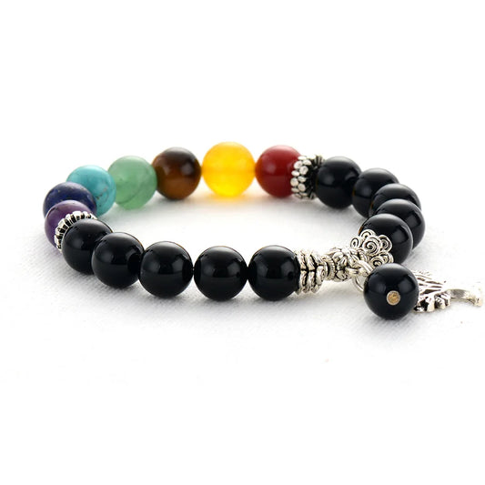 Bracelet 7 Chakras Avec Arbre de Vie
