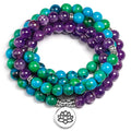 Collier Mala Chrysocolle Et Améthyste