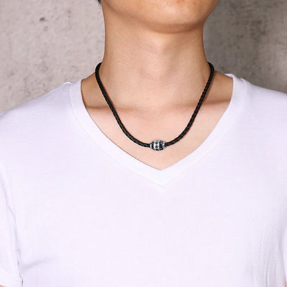 Collier Bouddhiste à Breloque Mantra Noir