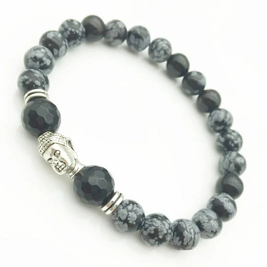 Bracelet Agate Tête de Bouddha