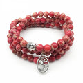 Mala en Perles de Régalite Rouge