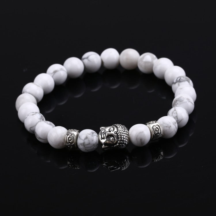Bracelet de Prière Bouddha Perles en pierres