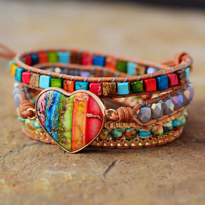Bracelet Chakra Bohème Coeur