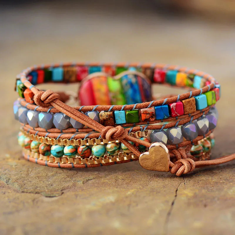 Bracelet Chakra Bohème Coeur