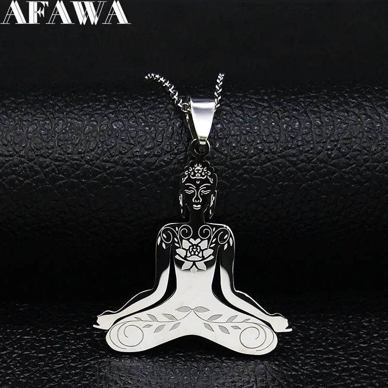 Pendentif Bouddha Acier