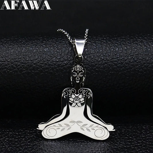 Pendentif Bouddha Acier