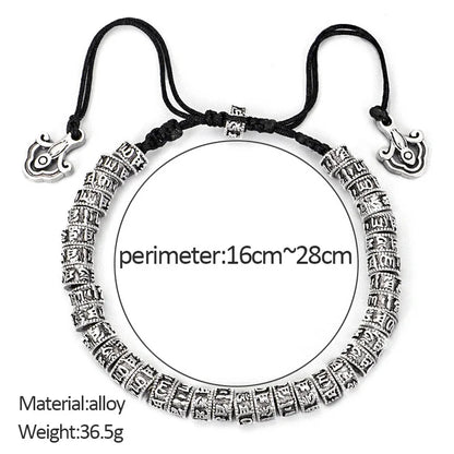 Bracelet en Cuivre Blanc Tibetain Om