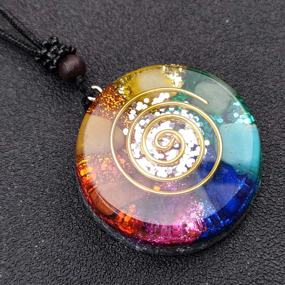 Pendentif Orgonite 7 Chakra Reiki