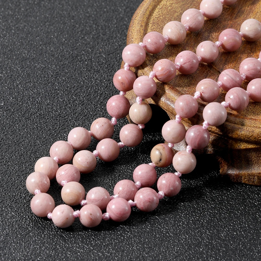 Mala Tibétain en Rhodonite