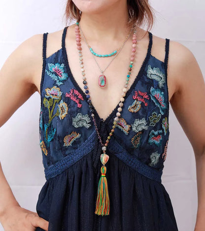 Mala Tibétain 108 Perles du Tibet Multi Pierres
