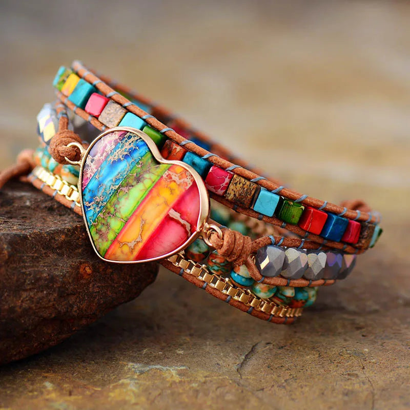 Bracelet Chakra Bohème Coeur