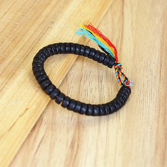Bracelet Tibetain Porte Bonheur Mantra Tressé